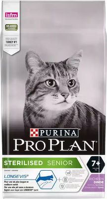 Purina Longevis Sterilised 7+ Hrană Uscată pentru Pisici Sterilizate cu Curcan 3kg