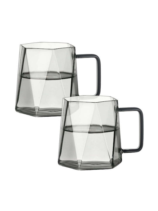 Quasar Becher Glas Transparent 450ml 2Stück