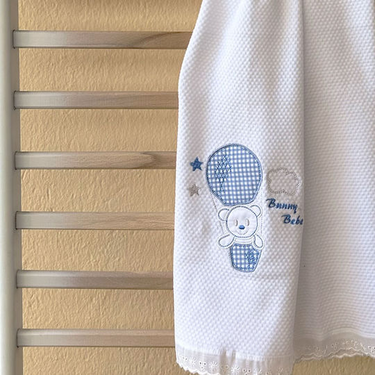 Bunny Bebe Одеяло За Пелени Светлосин 76x90см