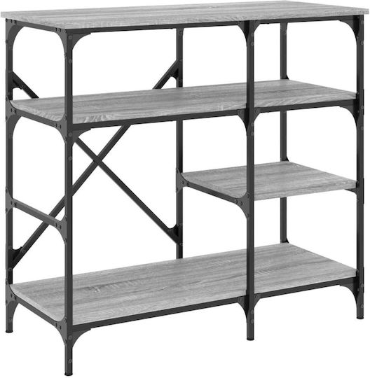 vidaXL Kitchen Rack Metallic 4 Tiers Gray 90x40x84cm
