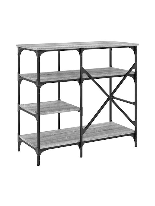 vidaXL Kitchen Rack Metallic 4 Tiers Gray 90x40x84cm