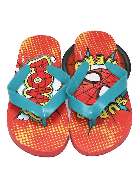 Marvel Παιδικές Σαγιονάρες Flip Flops Spider-Man Κόκκινες