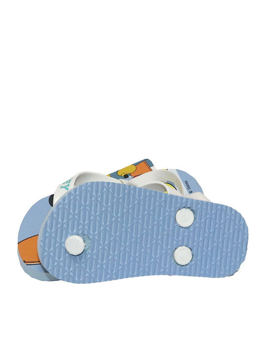 Kids' Flip Flops Mickey White Mouse