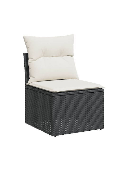 Outdoor Sofa Rattan with Cushions 55x55x69cm