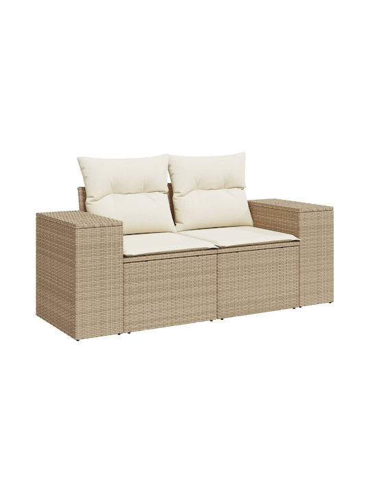 vidaXL Outdoor Sofa Tree-Seater Rattan with Cushions 55x55x69cm