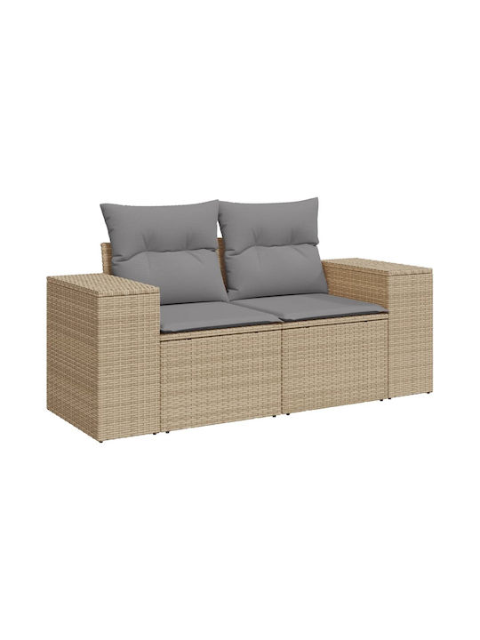 vidaXL Tree-Seater Outdoor Sofa Rattan with Cushions 55x55x69cm