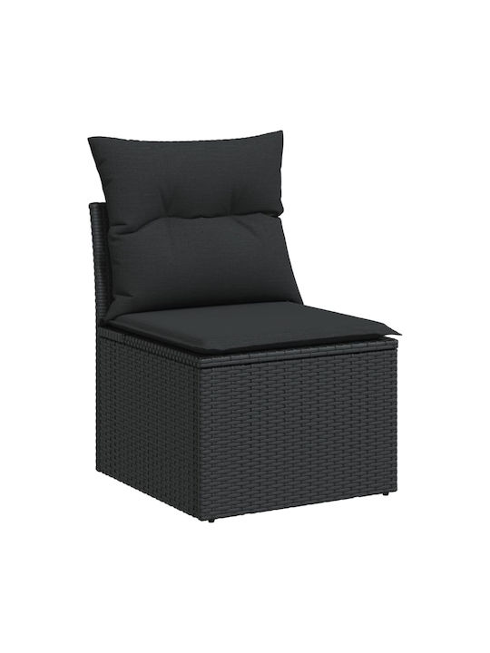 vidaXL Tree-Seater Outdoor Sofa Rattan with Cushions 55x55x69cm