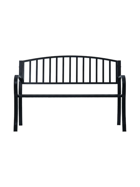 Bench Outdoor Metal Black 120x51x60cm Bench Outdoor Metal Black 120x51x60cm