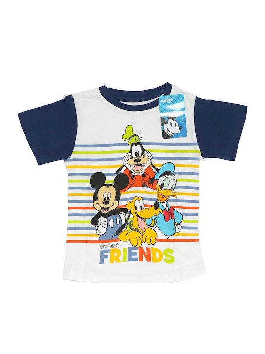 Disney Kinder Schlafanzug Sommerlich Dark Blue Mickey Mouse