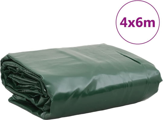 vidaXL Waterproof Tarpaulin 600gr/m² 6x4m. Heavy Duty Green