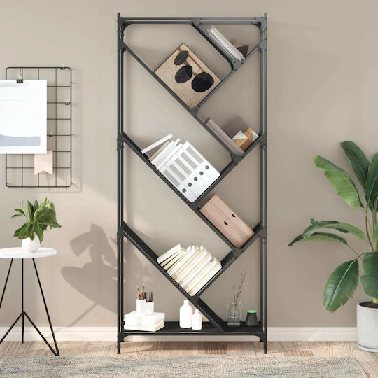 Black Bookcase 79x30x180 cm