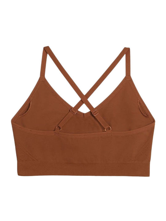 Women's Sports Bra without Padding Brown