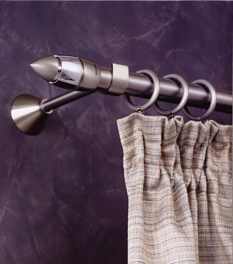 Vorhangstange Space Φ25 Inox By Aslanis Abmessungen (240cm), Eigenschaften (mit Griff (doppelt))