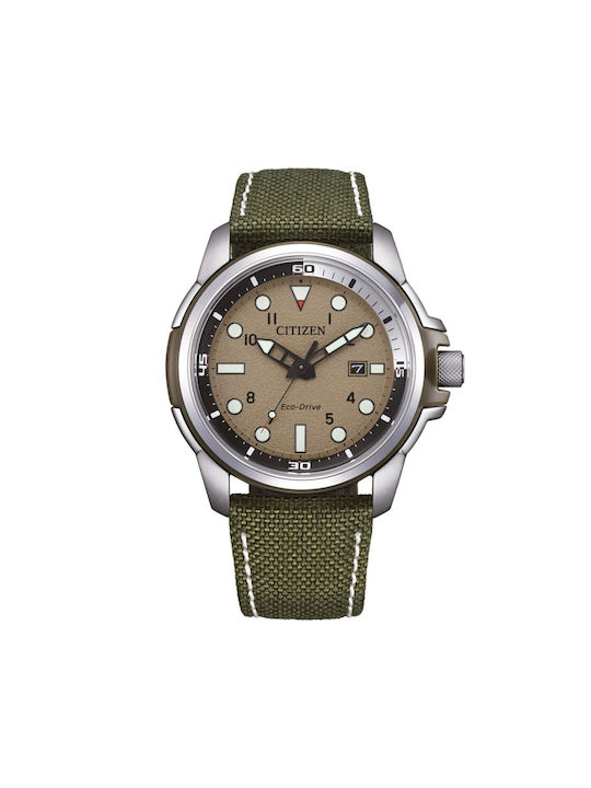 Citizen Watch with Green Fabric Strap