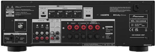 Pioneer Home Cinema Amplifier 4K/8K 5.2 Channels with HDR and Dolby Atmos Black