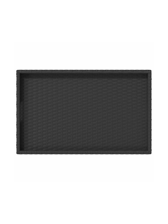 Tisch für kleine Außenbereiche Zusammenklappbar Schwarz 65x40x75cm