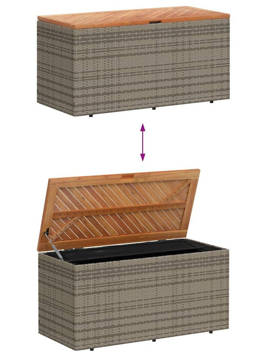 vidaXL Outdoor Storage Box Gray L110xW50xH54cm
