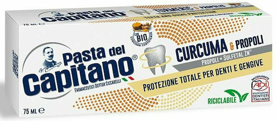 Pasta del Capitano Curcuma & Propoli Total Protection Οδοντόκρεμα 75ml