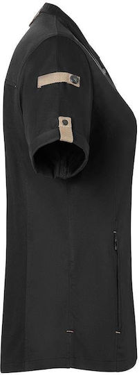 Karlowsky Coat Chef 100% Cotton made Female Black with Short Sleeve