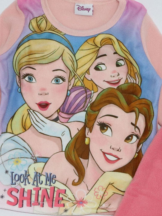 Disney Pijama pentru copii De iarnă Fleece Light Pink Princess