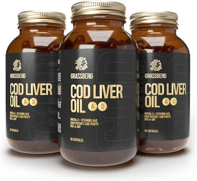 Grassberg Cod Liver Oil A + D Cod Liver Oil 60 softgels