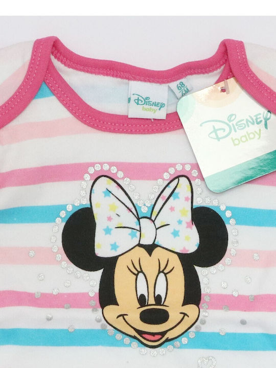 Disney Kids Blouse Short Sleeve Light Blue Baby Minnie Mouse