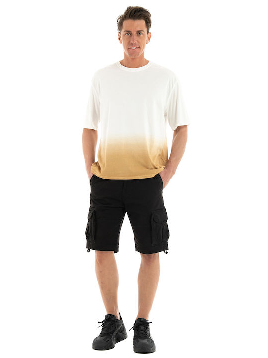 Gabba Spirit Print Boxy Tee - Light Brown T-Shirts (Ανδρικό Light Brown - 10249-Light Brown)