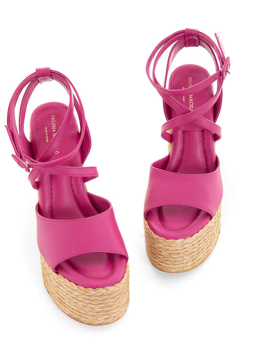 Paloma Barcelo Heel Sandals Colette - Magenta Πέδιλα (Γυναικείο Leather Magenta - 402356)