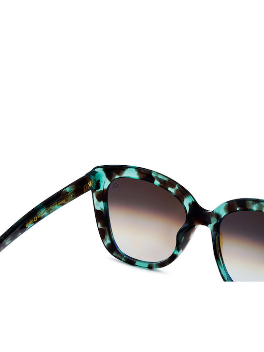 Etnia Barcelona Women's Sunglasses with Brown Tartaruga Plastic Frame and Brown Gradient Lens