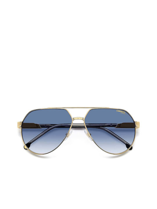 Carrera Men's Sunglasses with Gold Metal Frame and Blue Gradient Lens