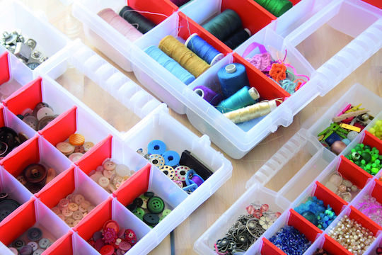 Prosperplast Tool Compartment Organiser 10 Slot Transparent 19.5x15.5x3.5cm
