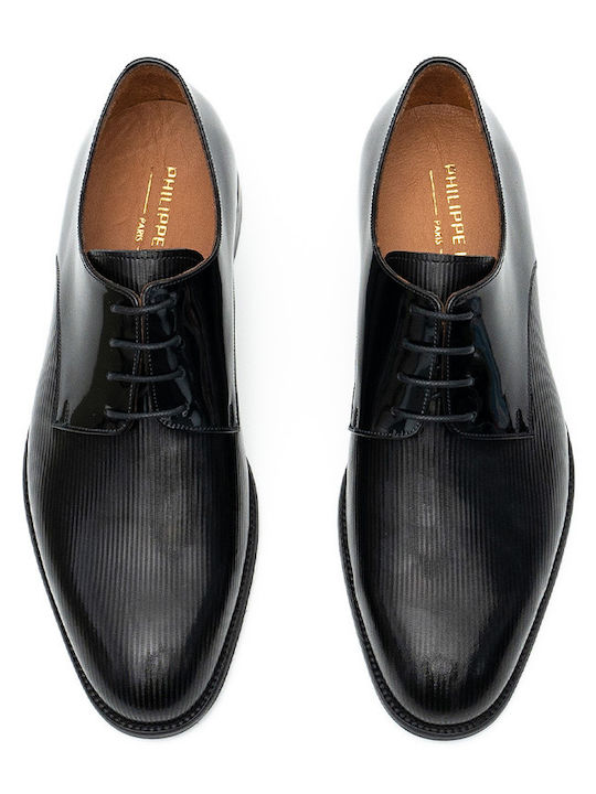 Herrenschuhe aus Lackleder Schwarz