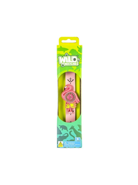 Kids Wrist Watch Snap Bracelet - Flamingo - Keycraft