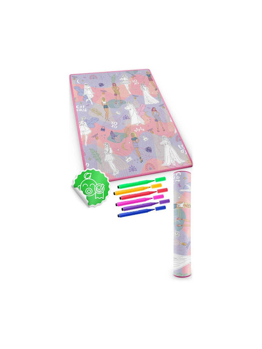 Ricokids Kinder Teppich Rosa 120x90cm