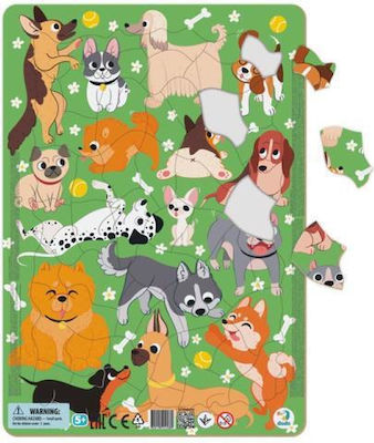 Kids Puzzle Frame Dogs for 5++ Years 53pcs Dodo