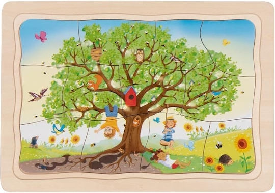 Wooden Kids Peg Puzzle 4 Seasons for 3+ years+ Years 13pcs Goki