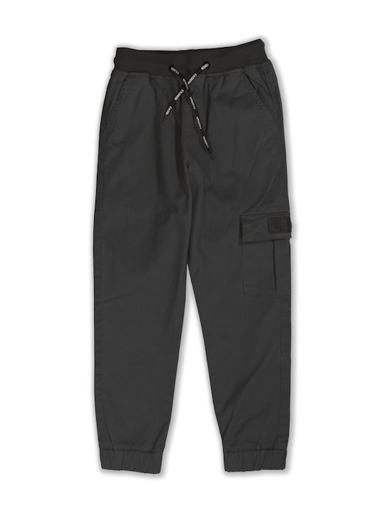 New College Kids Fabric Cargo Trousers Gray