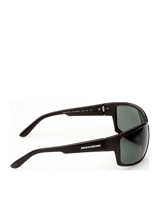 Skechers Men's Sunglasses with Black Plastic Frame and Green Lens SE6116 7001R