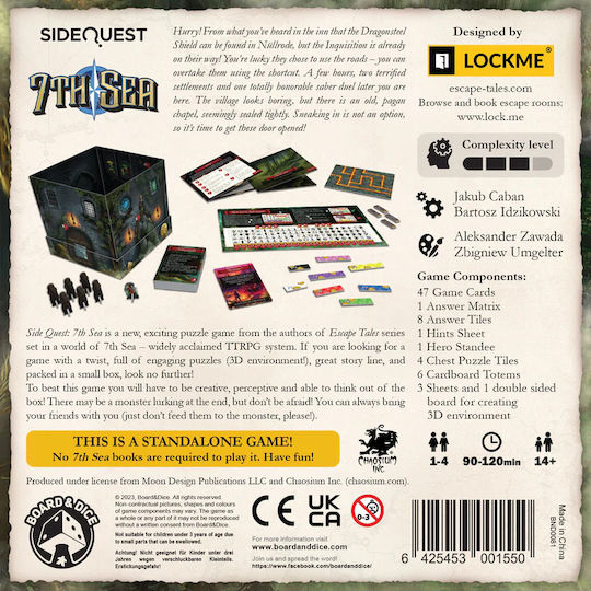 Board Game Sidequest: 7th Sea (EN) Board & Dice