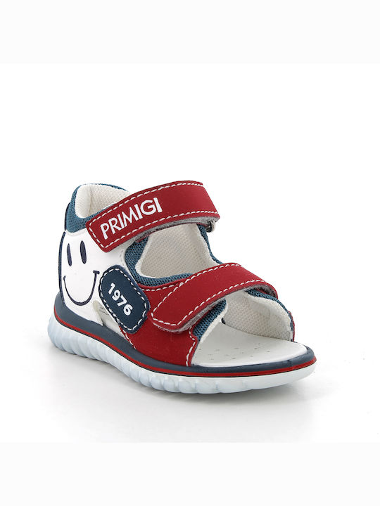 Primigi Children's Sandal Sixus - Si Nabuk Rete - 5863733 - Rosso Bianco Navy