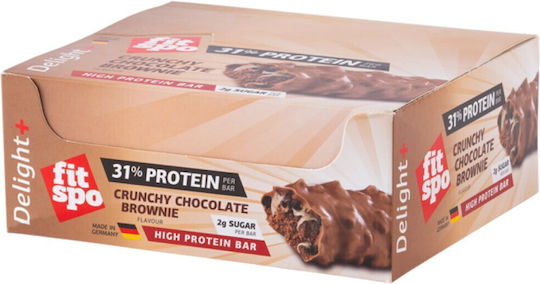 Fit Spo Delight Bars with 31% Protein & Flavor Crunchy Chocolate Brownie 12x60gr