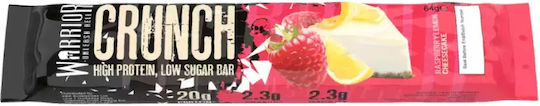 Warrior Crunch Bar Bar with 20gr Protein & Flavor Raspberry Lemon Cheesecake 64gr