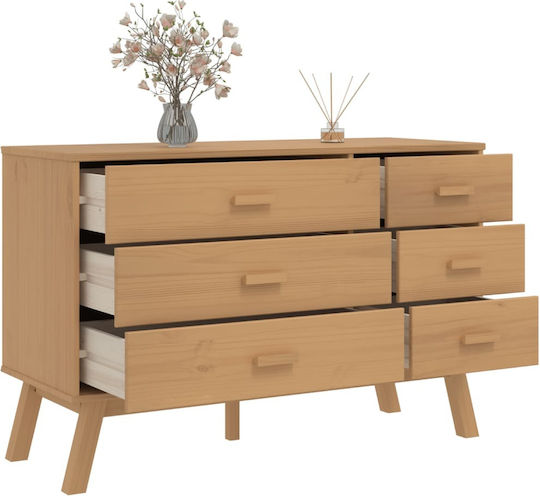 Comoda pentru Dormitor cu 6 sertare Maro 68x42x73.5buc