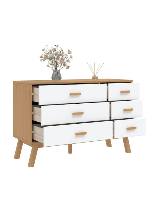 Συρταριέρα Креватокамарас с 6 чекмеджета White and Brown 68x42x73.5бр