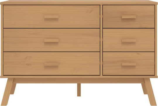 Comoda pentru Dormitor cu 6 sertare Maro 68x42x73.5buc