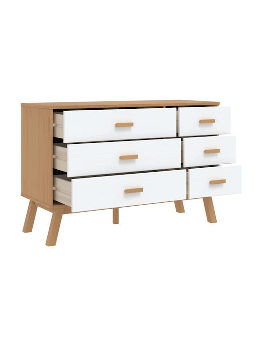 Συρταριέρα Креватокамарас с 6 чекмеджета White and Brown 68x42x73.5бр