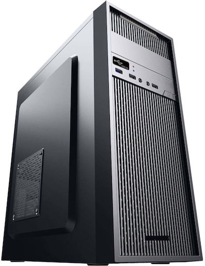 Powercase 173-G04 Midi Tower Κουτί Υπολογιστή Μαύρο