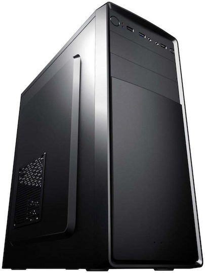 Powercase 173-G02 Midi Tower Κουτί Υπολογιστή Μαύρο