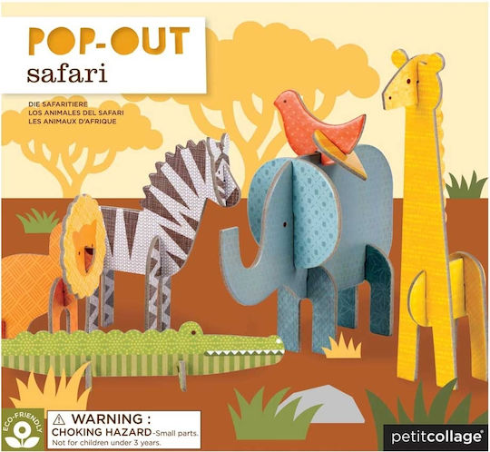 Petit Collage Children's Craft Petit Collage Pop Out Safari for Children 3+ years Years