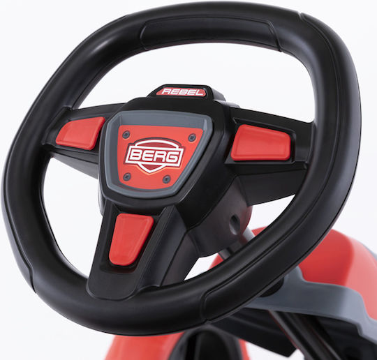 Berg Reppy Rebel Kids Foot-to-Floor Go Kart One-Seater with Pedal Red